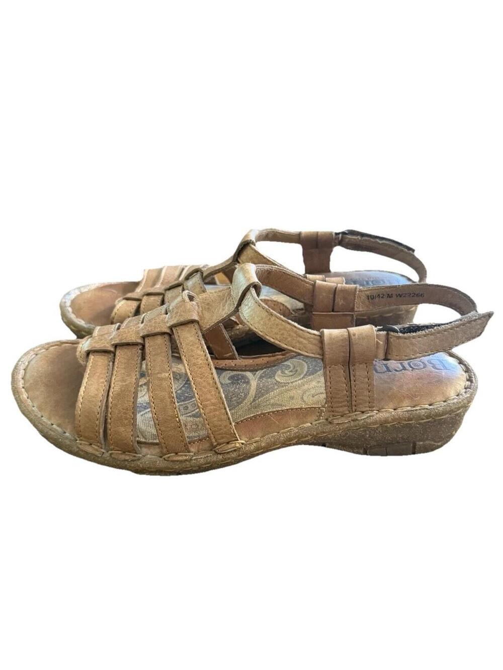Born brown leather slingback sandal womens size 10